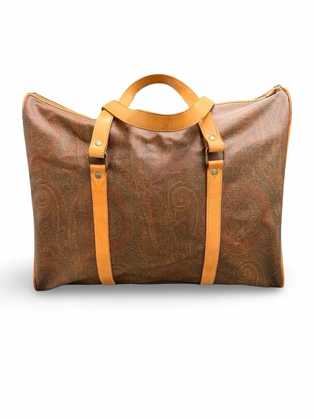 Rare ETRO Vintage Milano Red Paisley Weekend Shoulder Bag- Made in Italy